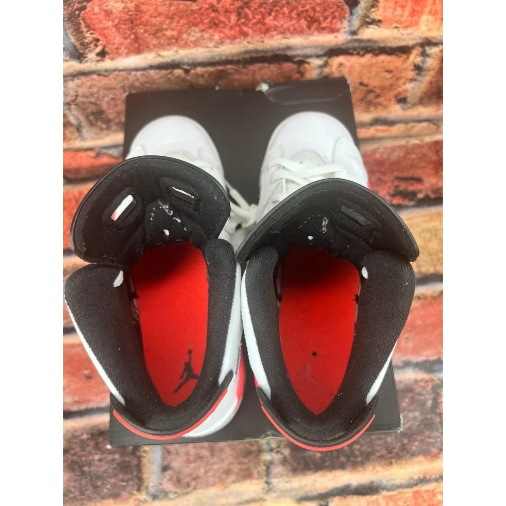 Nike Air Jordan 6 Retro (GS) 4Y White Infrared Shoes Sneaker‎ Jumpman 384665-123